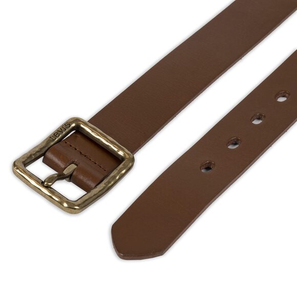2227 Women's Casual Square Center Bar Buckle Belt, Tan Centerbar, 2x - Picture 4 of 5